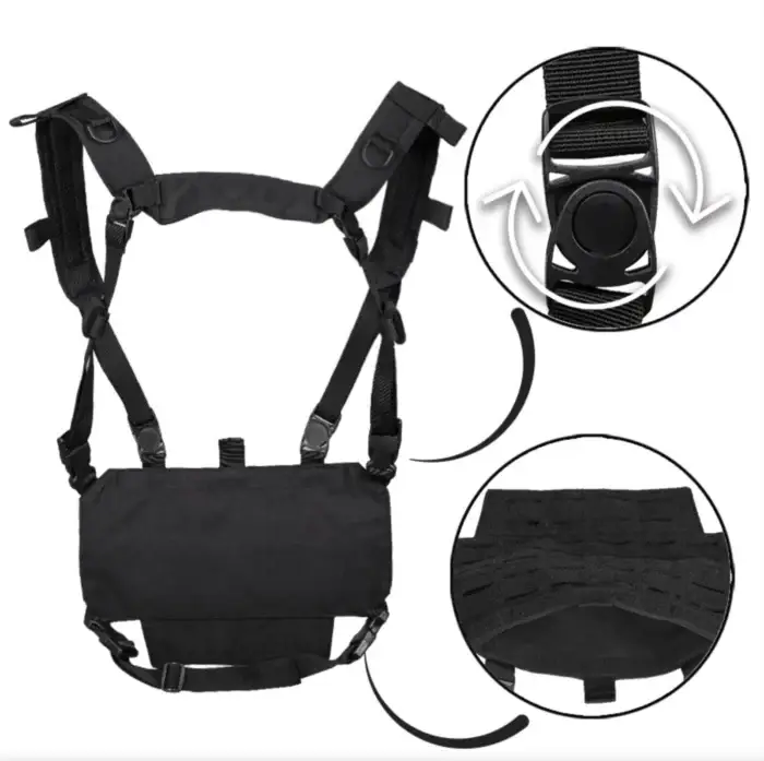 CHEST RIG LEVE PRETO [MILTEC]