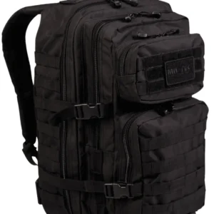 MOCHILA US ASSAULT 36L PRETA PARA EXERCÍCIOS MILITARES, PRAIA, CAMPO, VIAGEM, FERIAS, [MILTEC]