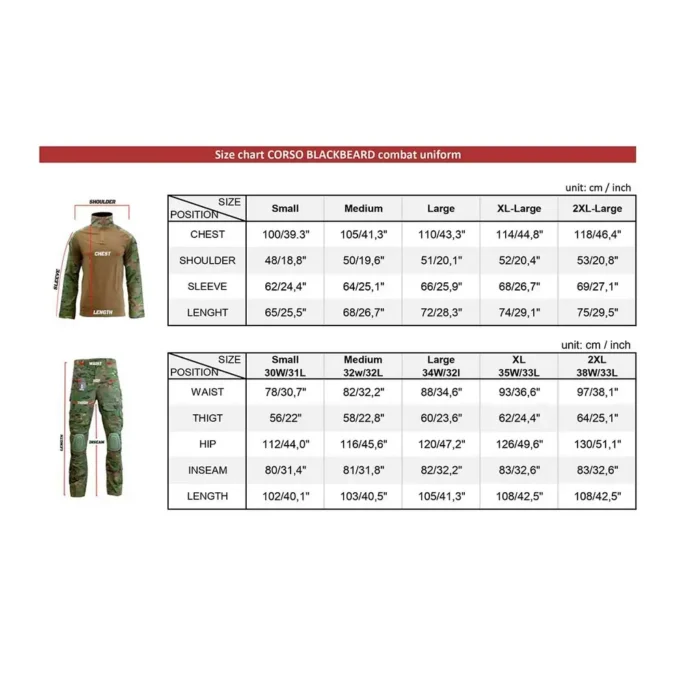 UNIFORM COMBAT BLACKBEARD M - MULTICAM [CORSO]